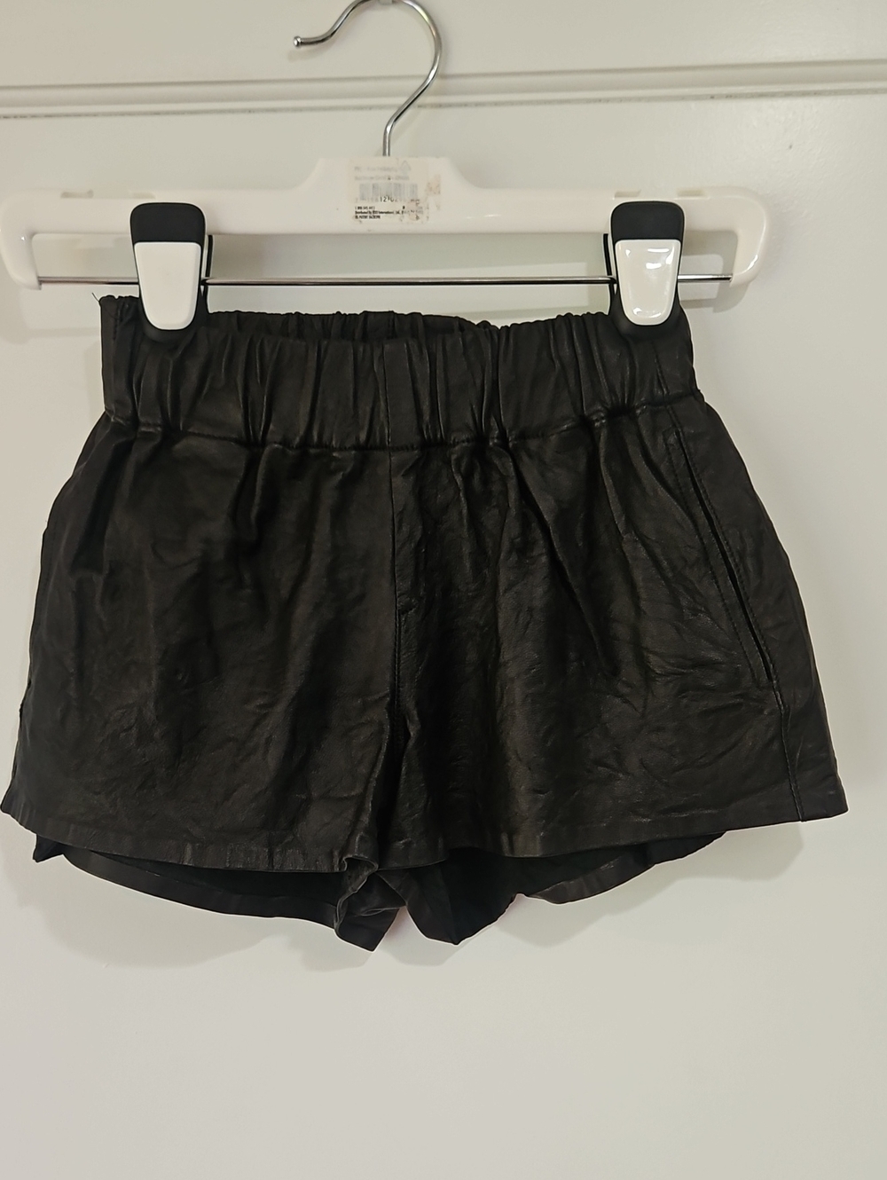 rag & bone Lamb Leather Elastic Shorts